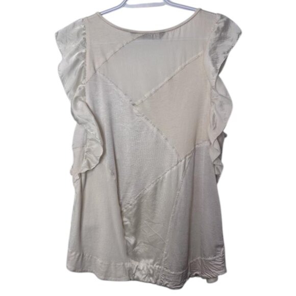 Marc by Marc Jacobs white sleeveless patchwork top size M - Picture 3 of 4